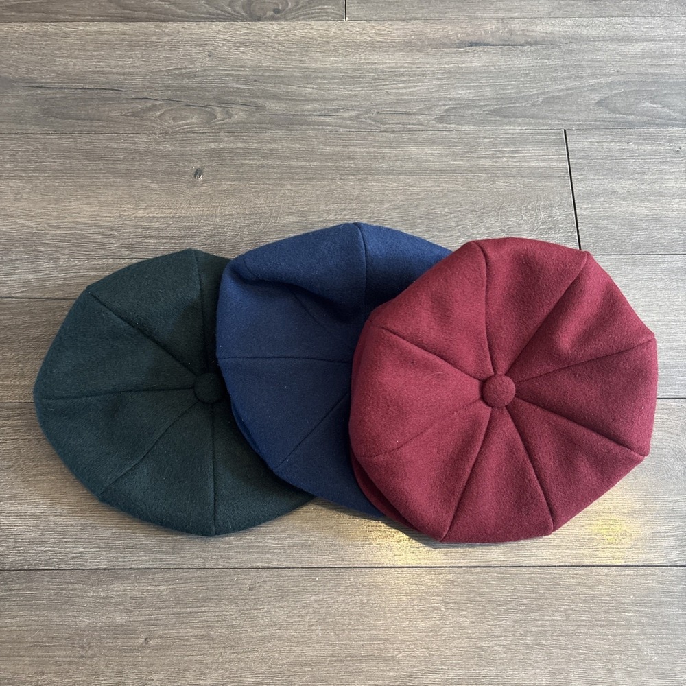 CAPAS Wool Newsboy Cap Made USA Flat Golf Newspaper Boy Hat Lot Blue Red Green